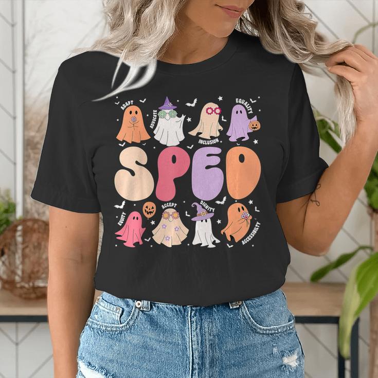 Special Education Teacher Ghosts Halloween SPED Teacher Women's T-Shirt, funny gift Special Education Teacher Ghosts Halloween SPED Teacher Women's T-Shirt, funny gift