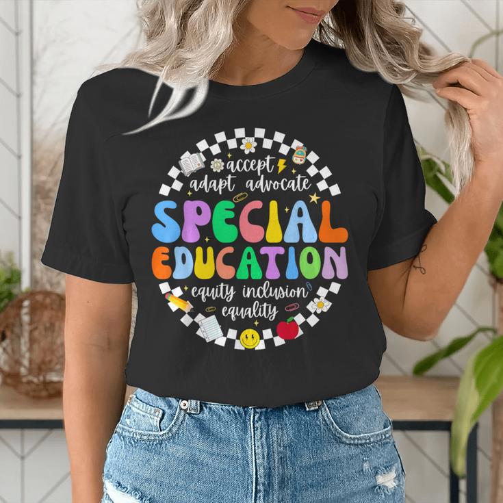 Special Education Teacher SPED Squad Team Kids Men Groovy Women's T-Shirt, Groovy Teacher Shirts, funny gift Special Education Teacher SPED Squad Team Kids Men Groovy Women's T-Shirt, Groovy Teacher Shirts, funny gift