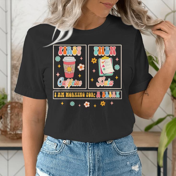 SPED Teacher Special Education First Coffee Then Data For Men Women Women's T-Shirt, funny gift SPED Teacher Special Education First Coffee Then Data For Men Women Women's T-Shirt, funny gift