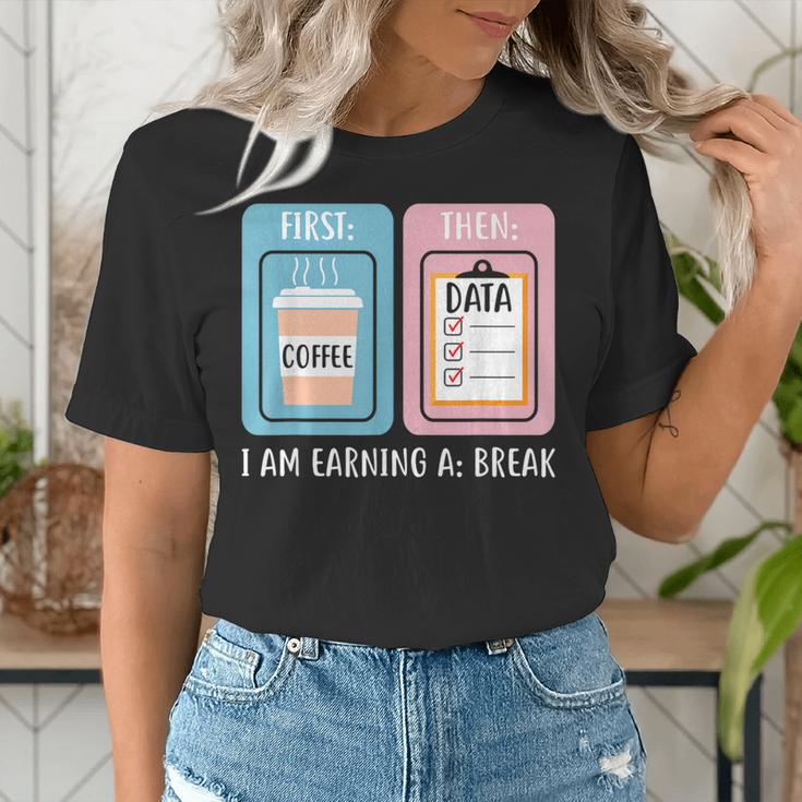 SPED Teacher Special Education First Coffee Then Data Women's T-Shirt, funny gift SPED Teacher Special Education First Coffee Then Data Women's T-Shirt, funny gift