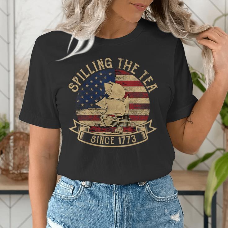 Spilling The Tea Since 1773 American History Teacher Vintage Women's T-Shirt, History Teacher Shirts, funny gift