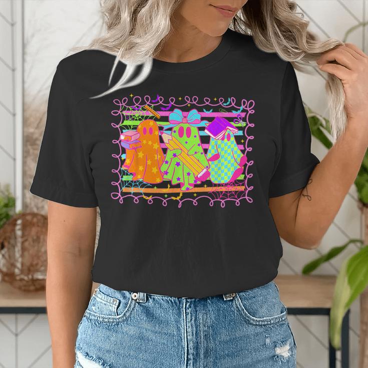 Spooky Teacher Halloween Ghost Fall Autumn Season Women Women's T-Shirt, funny gift Spooky Teacher Halloween Ghost Fall Autumn Season Women Women's T-Shirt, funny gift