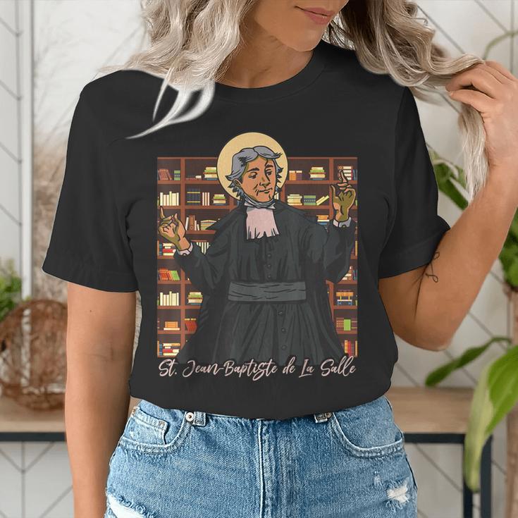 St Jean Baptiste De La Salle Patron Saint Education Teachers Women's T-Shirt, funny gift St Jean Baptiste De La Salle Patron Saint Education Teachers Women's T-Shirt, funny gift