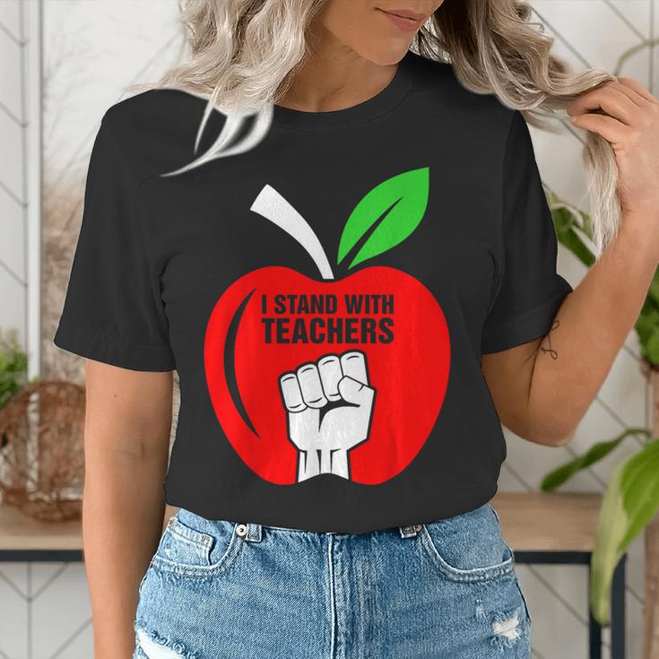 I Stand With Teachers Tshirt Women's T-Shirt, funny gift