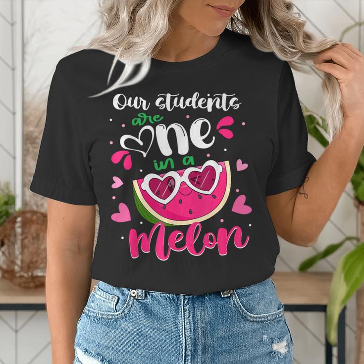 Our Students Are One In A Melon Teacher Watermelon Summer Women's T-Shirt, funny gift