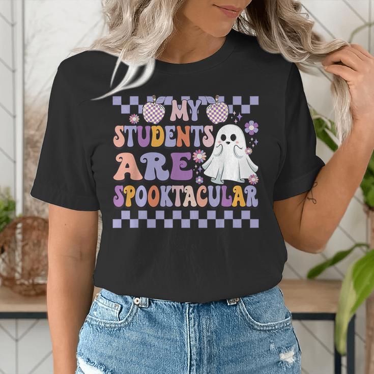 My Students Are Spooktacular Teacher Halloween Vibes Women's T-Shirt, funny gift My Students Are Spooktacular Teacher Halloween Vibes Women's T-Shirt, funny gift