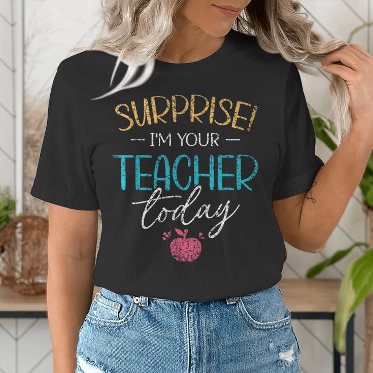 Surprise I'm Your Teacher Today Women Substitute Teacher Women's T-Shirt, funny gift Surprise I'm Your Teacher Today Women Substitute Teacher Women's T-Shirt, funny gift