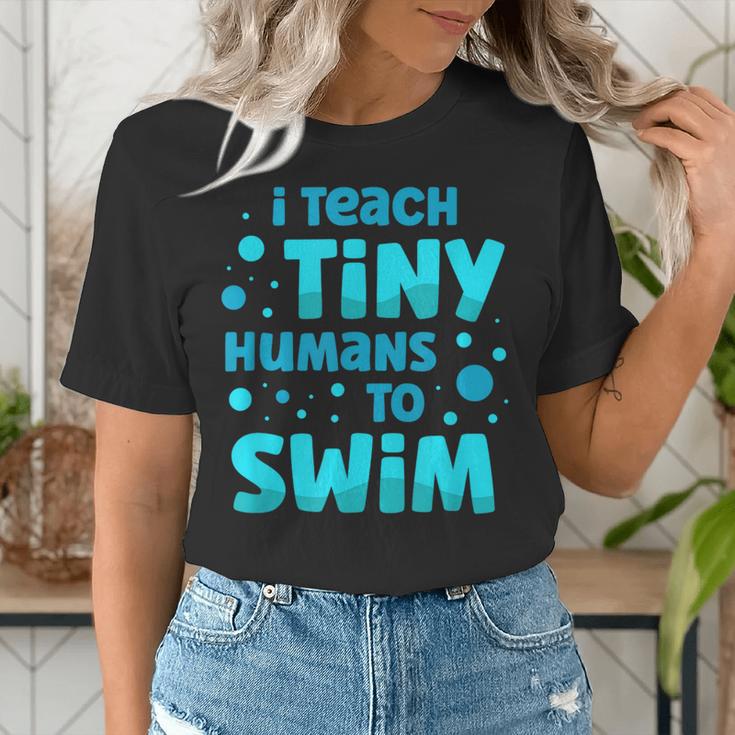 Swimming Teacher I Teach Tiny Humans To Swim Swim Instructor Women's T-Shirt, funny gift Swimming Teacher I Teach Tiny Humans To Swim Swim Instructor Women's T-Shirt, funny gift