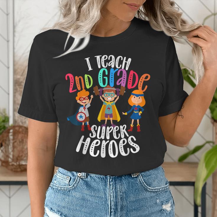 I Teach 2nd Grade Superheroes Back To School Teacher Men Women Girls Kids Women's T-Shirt, 2nd Grade Teacher Shirts, funny gift I Teach 2nd Grade Superheroes Back To School Teacher Men Women Girls Kids Women's T-Shirt, 2nd Grade Teacher Shirts, funny gift
