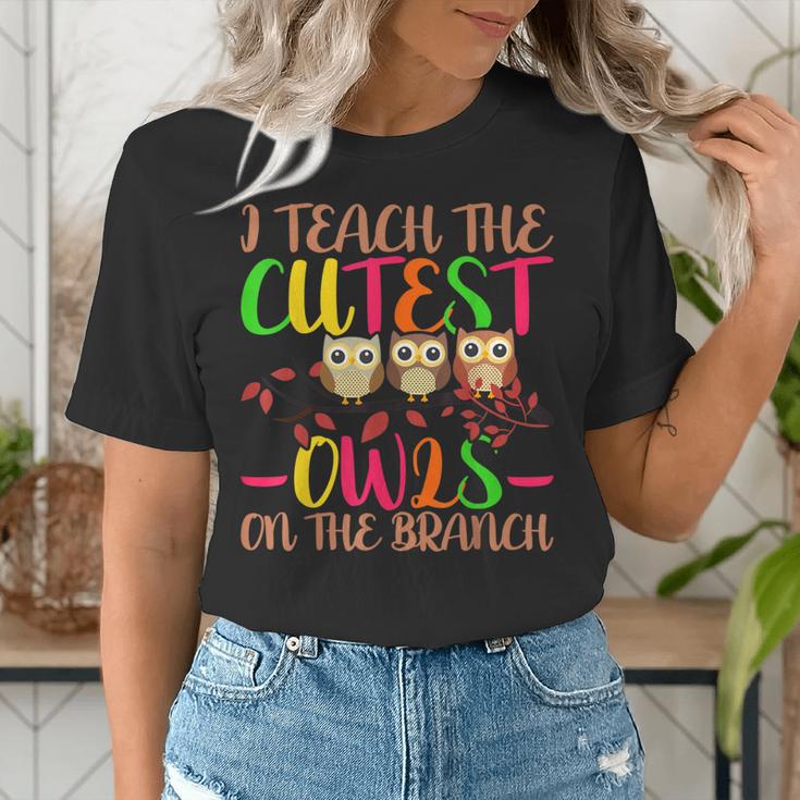 I Teach The Cutest Owls Christmas Or Teachers Day Women's T-Shirt, funny gift I Teach The Cutest Owls Christmas Or Teachers Day Women's T-Shirt, funny gift