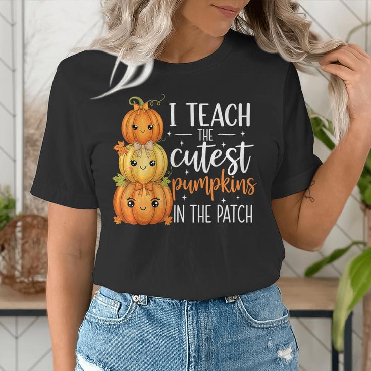 I Teach The Cutest Pumpkins In The Patch Fall Autumn Teacher Women's T-Shirt, funny gift I Teach The Cutest Pumpkins In The Patch Fall Autumn Teacher Women's T-Shirt, funny gift