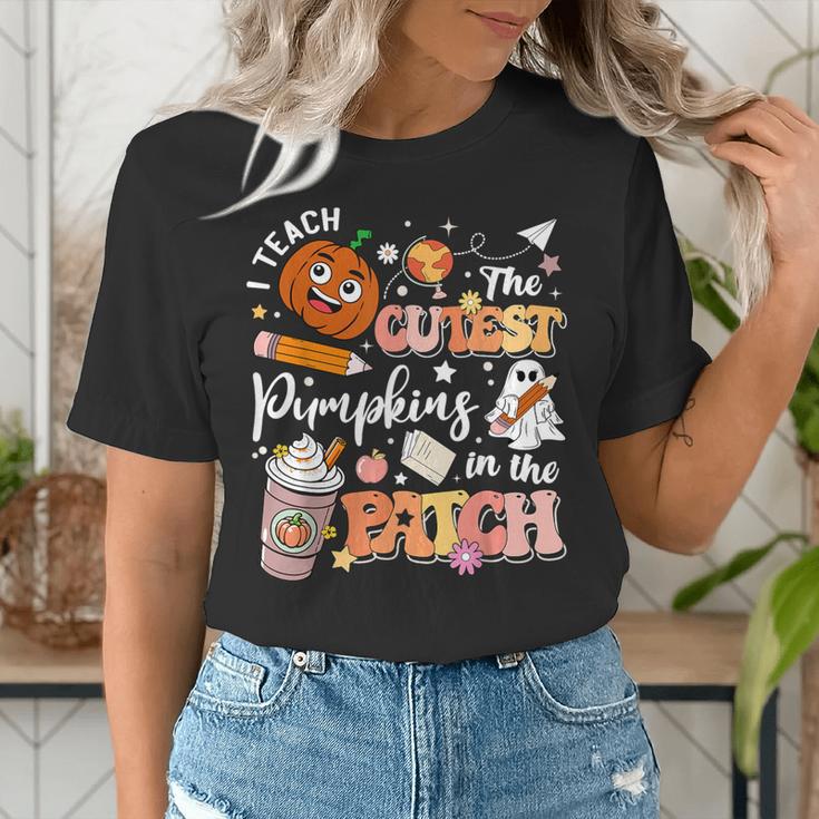 I Teach The Cutest Pumpkins In The Patch Halloween Teacher Women's T-Shirt, funny gift I Teach The Cutest Pumpkins In The Patch Halloween Teacher Women's T-Shirt, funny gift