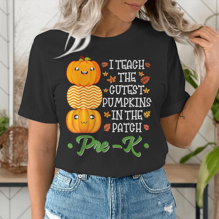 I Teach Cutest Pumpkins In Patch Thanksgiving Teacher Pre-K For Men Women Women's T-Shirt, funny gift I Teach Cutest Pumpkins In Patch Thanksgiving Teacher Pre-K For Men Women Women's T-Shirt, funny gift