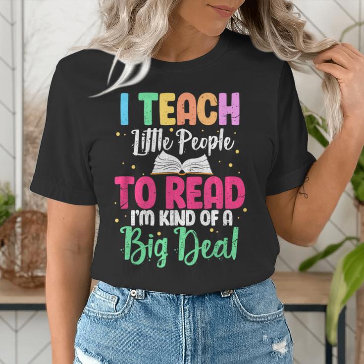 I Teach Little People To Read Reading Teacher For Men Women Girls Kids Women's T-Shirt, funny gift