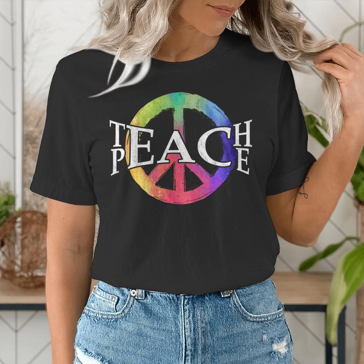 Teach Peace For Teachers And Educators Counselor Women's T-Shirt, funny gift Teach Peace For Teachers And Educators Counselor Women's T-Shirt, funny gift