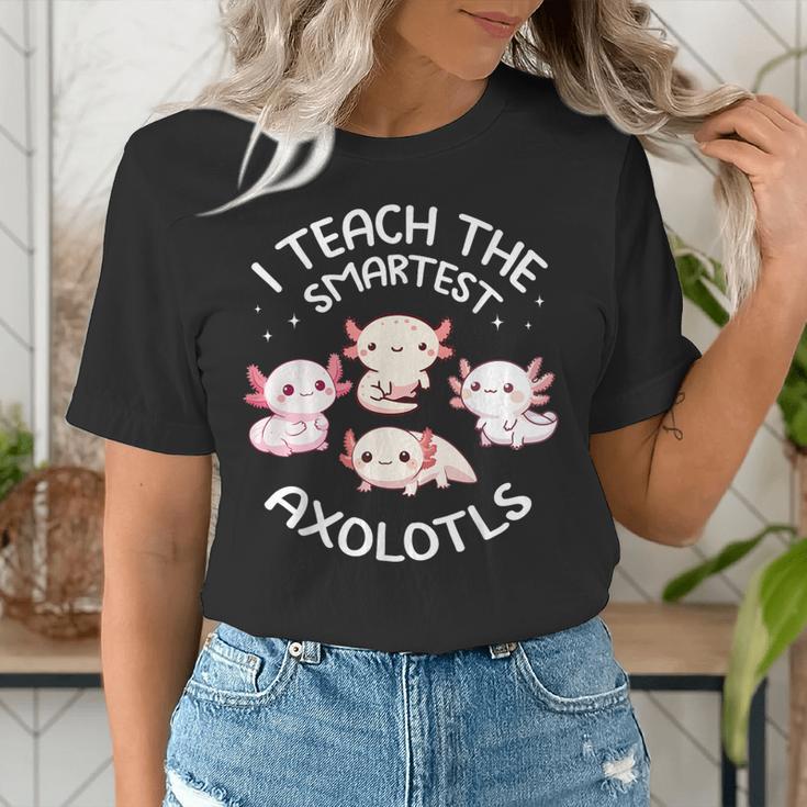 I Teach The Smartest Axolotls Cute Teacher Axolotl Women's T-Shirt, funny gift I Teach The Smartest Axolotls Cute Teacher Axolotl Women's T-Shirt, funny gift