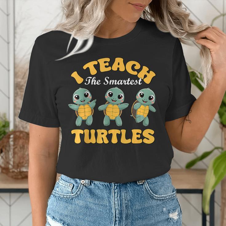 I Teach The Smartest Turtles Thanksgiving Proud Teacher Job Women's T-Shirt, funny gift I Teach The Smartest Turtles Thanksgiving Proud Teacher Job Women's T-Shirt, funny gift