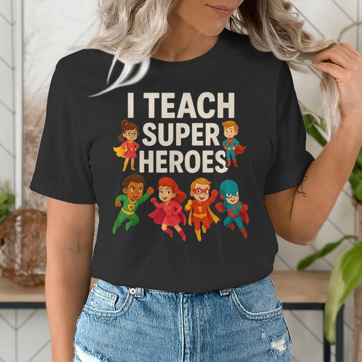 I Teach Super Heroes Teacher Women's T-Shirt, Super Teacher Shirts, funny gift I Teach Super Heroes Teacher Women's T-Shirt, Super Teacher Shirts, funny gift