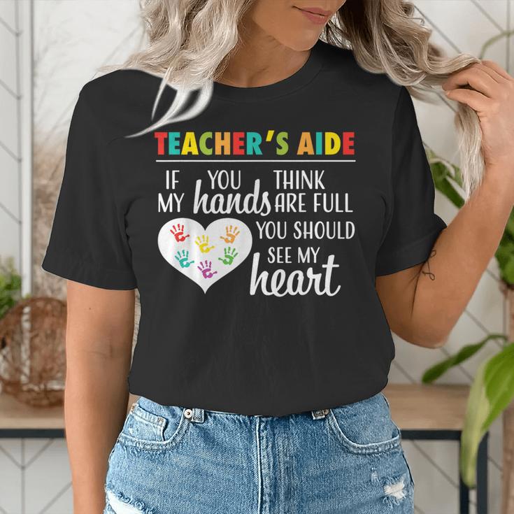Teacher Aide Appreciation Cute Heart Tee For Women Women's T-Shirt, funny gift