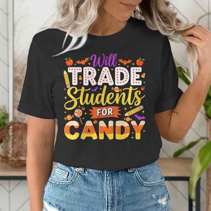 Teacher Cute Will Trade Students For Candy Halloween Costume Women's T-Shirt, funny gift Teacher Cute Will Trade Students For Candy Halloween Costume Women's T-Shirt, funny gift