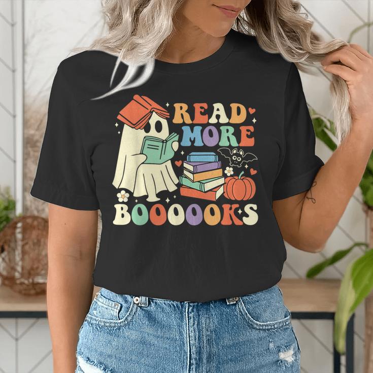 Teacher Halloween Cute Booooks Ghost Read More Books Women's T-Shirt, funny gift Teacher Halloween Cute Booooks Ghost Read More Books Women's T-Shirt, funny gift