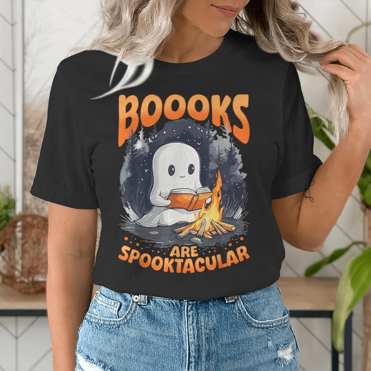 Teacher Halloween Ghost Reading Book Animal Boooks Are Women's T-Shirt, funny gift Teacher Halloween Ghost Reading Book Animal Boooks Are Women's T-Shirt, funny gift