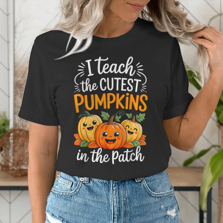 Teacher Halloween Pre-K Teacher Kindergarten Cutest Pumpkins Women's T-Shirt, funny gift Teacher Halloween Pre-K Teacher Kindergarten Cutest Pumpkins Women's T-Shirt, funny gift