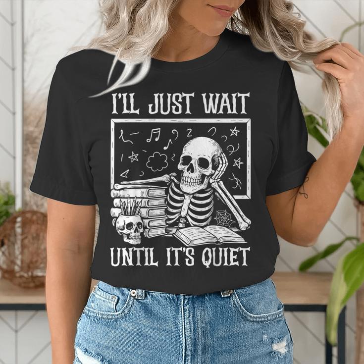 Teacher Halloween Shirt I'Ll Just Wait Until It's Quiet Women's T-Shirt, funny gift