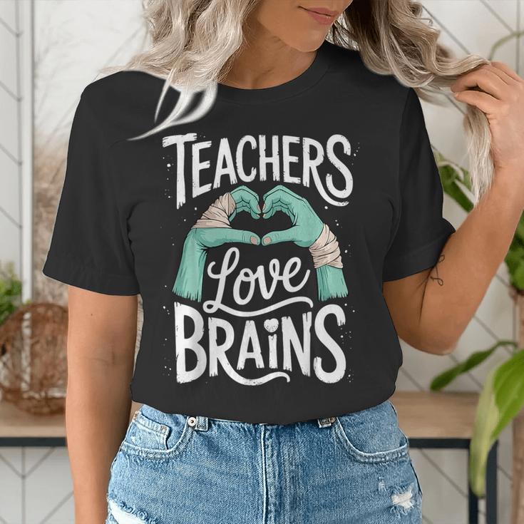 Teacher Halloween Shirt Women Men Teachers Love Brains Women's T-Shirt, funny gift Teacher Halloween Shirt Women Men Teachers Love Brains Women's T-Shirt, funny gift