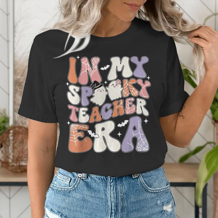 Teacher Halloween In My Spooky Teacher Era Retro Groovy Women's T-Shirt, Groovy Teacher Shirts, funny gift Teacher Halloween In My Spooky Teacher Era Retro Groovy Women's T-Shirt, Groovy Teacher Shirts, funny gift