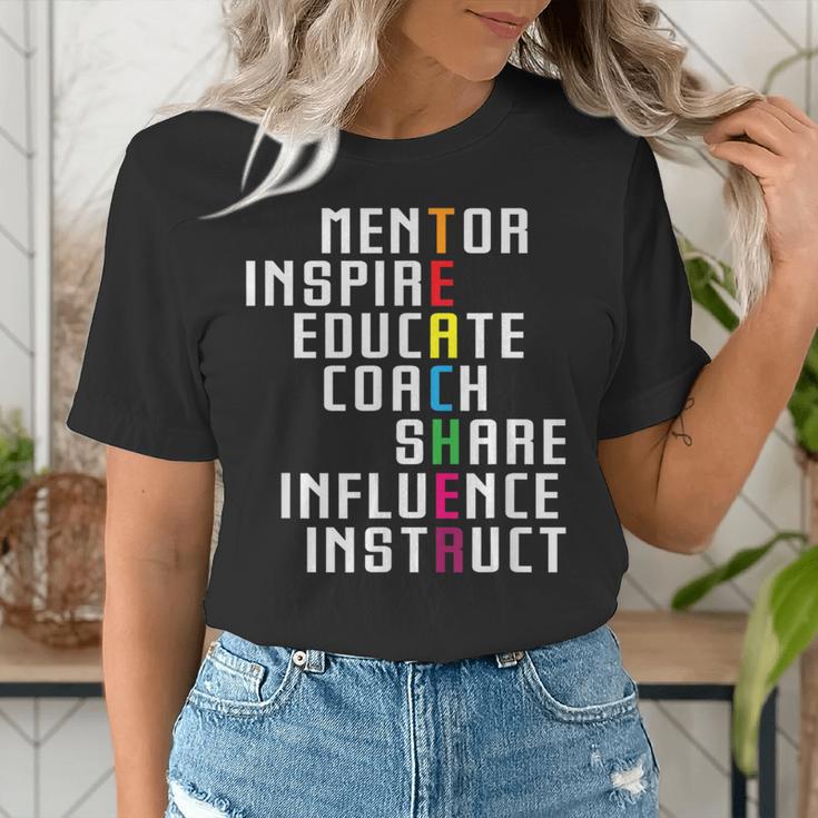 Teacher Inspirational Educator Favorite School Teacher Men Women Girls Kids Women's T-Shirt, funny gift