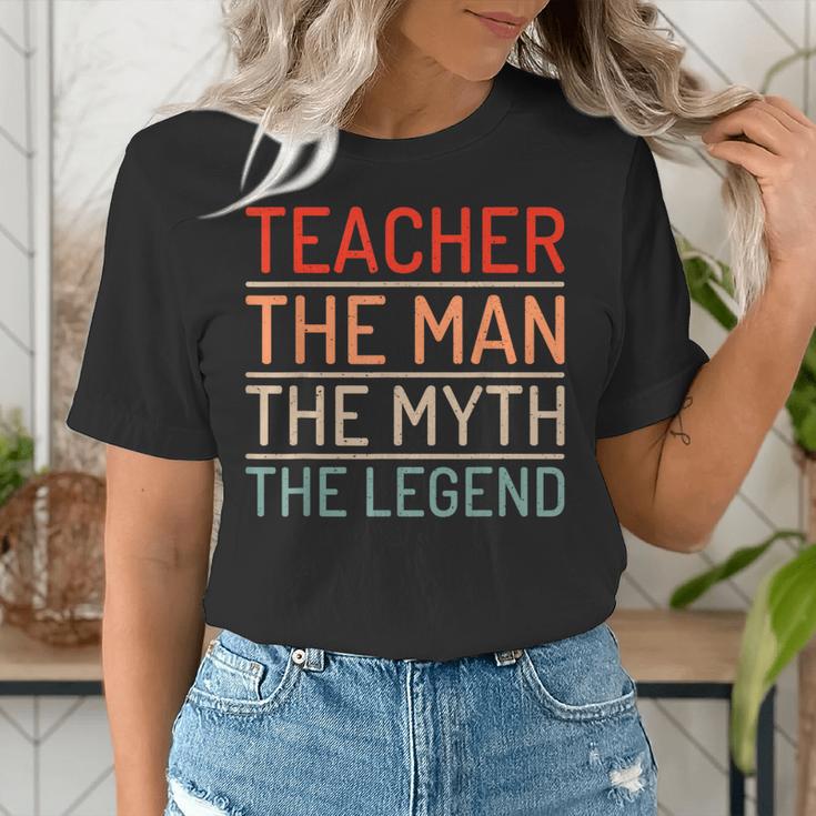 Teacher The Man The Myth The Legend School Holiday Teacher Women's T-Shirt, funny gift Teacher The Man The Myth The Legend School Holiday Teacher Women's T-Shirt, funny gift