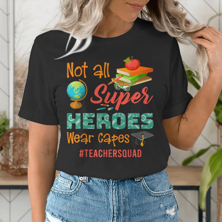 Teacher Not All Superheroes Wear Capes Teacher Squad Women's T-Shirt, funny gift Teacher Not All Superheroes Wear Capes Teacher Squad Women's T-Shirt, funny gift