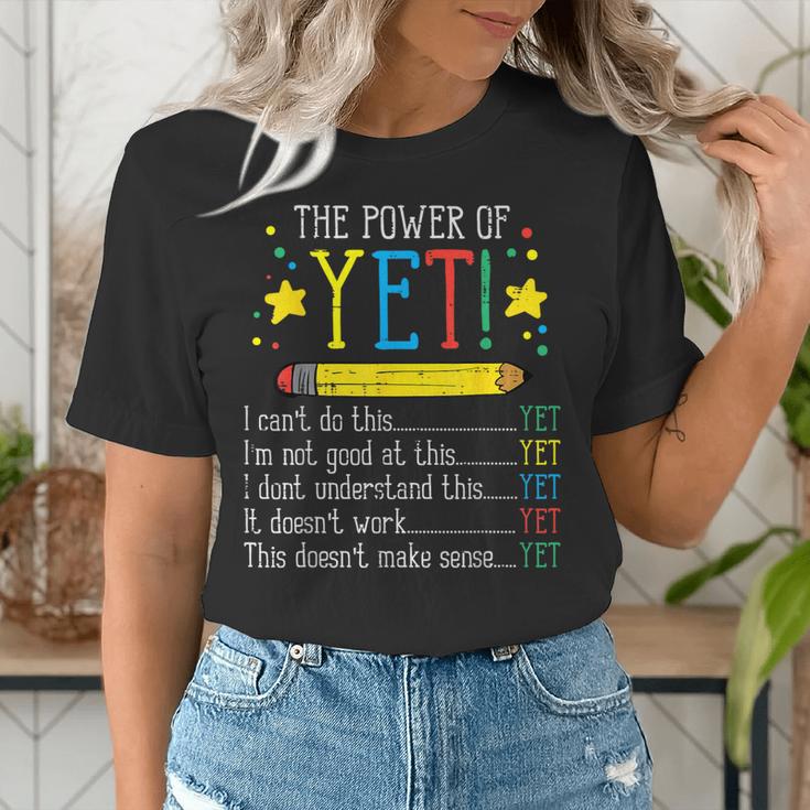 Teacher Power Of Yet Cant Do This Inspirational Women Men Women's T-Shirt, funny gift Teacher Power Of Yet Cant Do This Inspirational Women Men Women's T-Shirt, funny gift