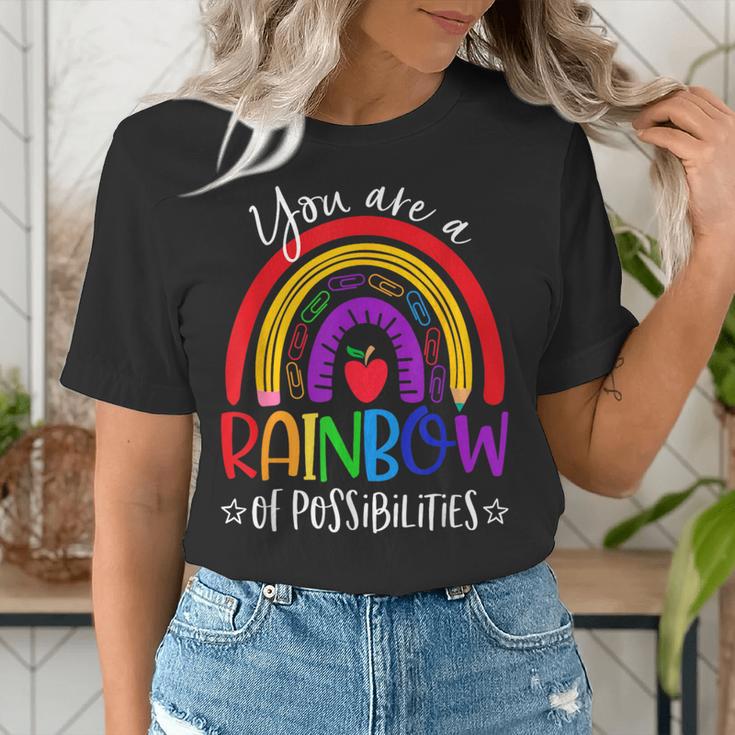 Teacher You Are a Rainbow Of Possibilities Funny Women's T-Shirt, funny gift Teacher You Are a Rainbow Of Possibilities Funny Women's T-Shirt, funny gift