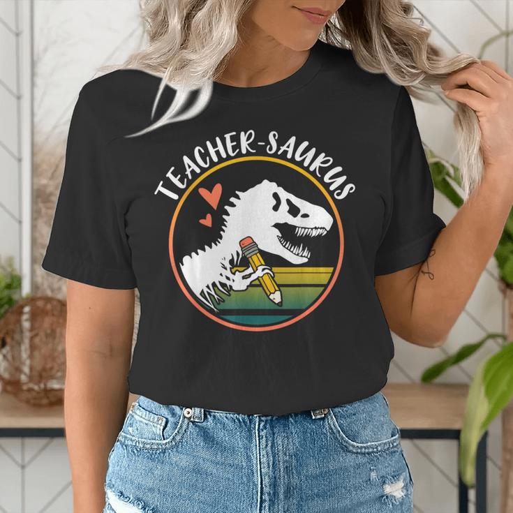 Teacher-Saurus Dinosaur Teacher Design T-Rex Design Women's T-Shirt, funny gift Teacher-Saurus Dinosaur Teacher Design T-Rex Design Women's T-Shirt, funny gift