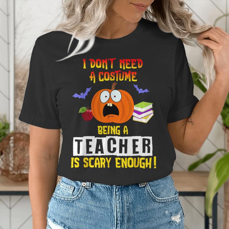 Being a Teacher Is Scary Enough Halloween Women's T-Shirt, funny gift Being a Teacher Is Scary Enough Halloween Women's T-Shirt, funny gift