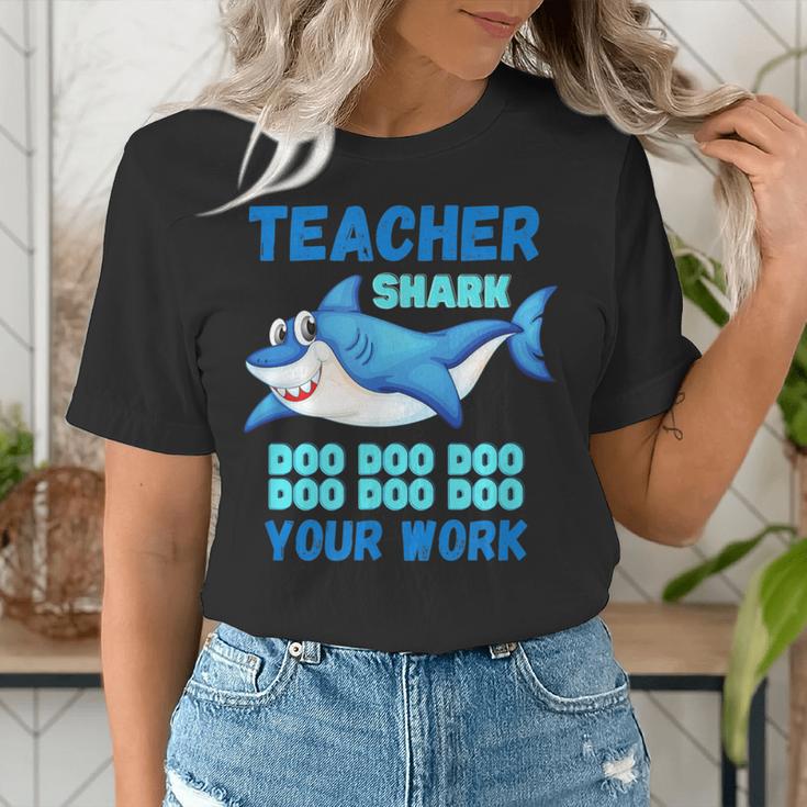 Teacher Shark Do Your Work Women's T-Shirt, funny gift