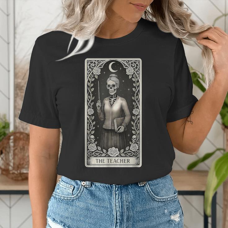 The Teacher Skeleton Tarot Card Women's T-Shirt, funny gift The Teacher Skeleton Tarot Card Women's T-Shirt, funny gift