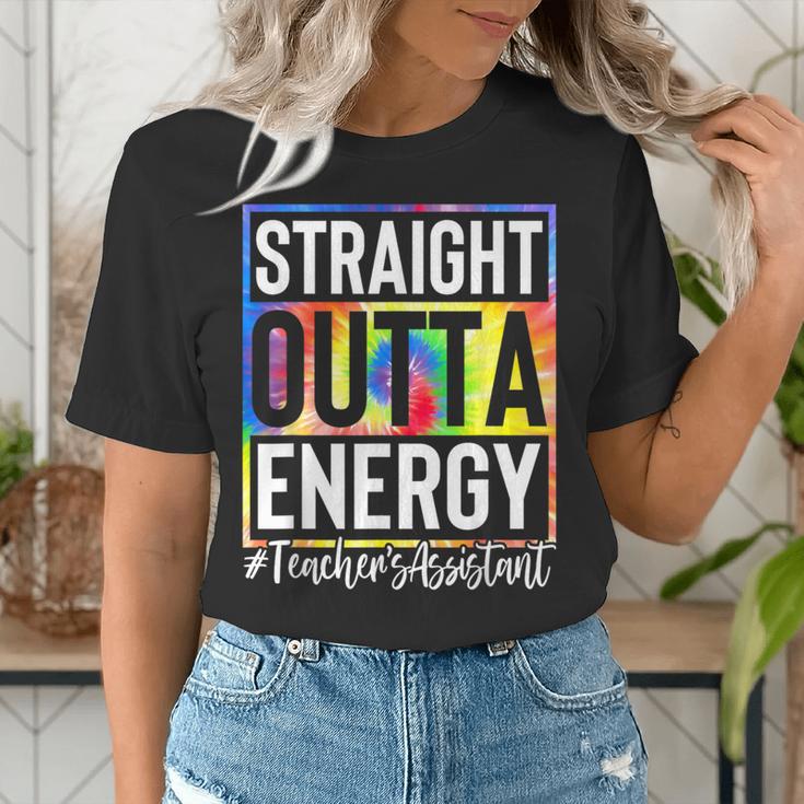 Teacher's Assistant Straight Outta Energy Teaching Tie Dye For Men Women Women's T-Shirt, funny gift