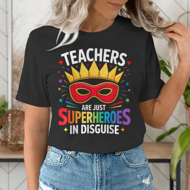 Teachers Are Just Superheroes In Disguise Fun Back To School Women's T-Shirt, funny gift Teachers Are Just Superheroes In Disguise Fun Back To School Women's T-Shirt, funny gift