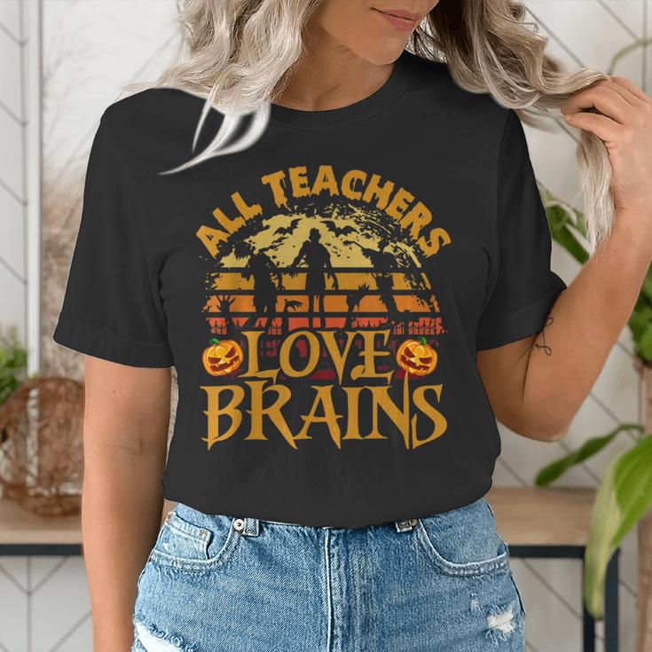 All Teachers Love Brains School Halloween Costume Women's T-Shirt, funny gift All Teachers Love Brains School Halloween Costume Women's T-Shirt, funny gift