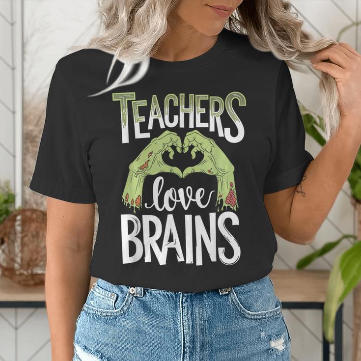 Teachers Love Zombie Teacher Halloween Fun Women's T-Shirt, funny gift