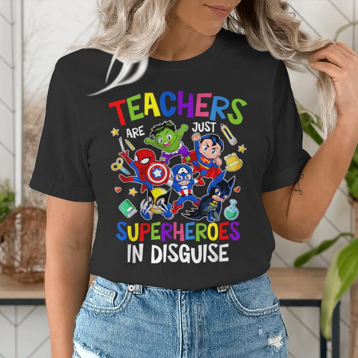 Teachers Are Superheroes Back To School Women's T-Shirt, funny gift Teachers Are Superheroes Back To School Women's T-Shirt, funny gift