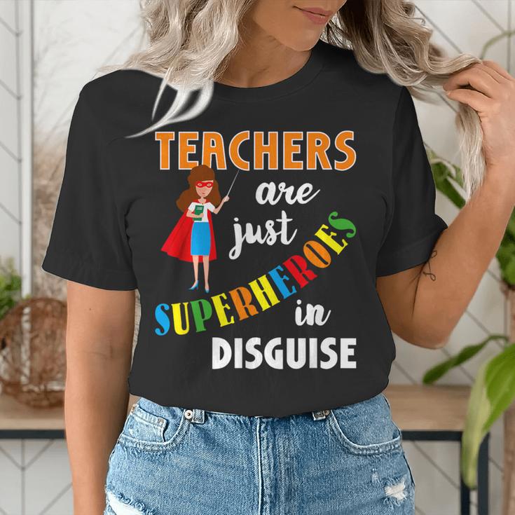 Teachers Are Superheroes Graduation School Teachers Women's T-Shirt, funny gift