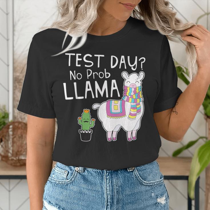 Teachers Testing Day Test Day No Prob Llama Teacher Women's T-Shirt, funny gift Teachers Testing Day Test Day No Prob Llama Teacher Women's T-Shirt, funny gift