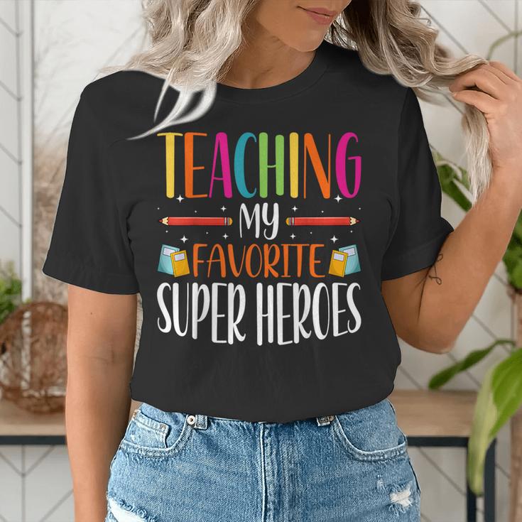 Teaching My Favorite Superheros Men Women SPED Teacher Women's T-Shirt, funny gift