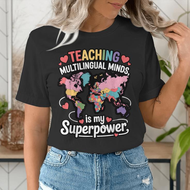 Teaching Multilingual Minds Learners English ESL Teacher Women's T-Shirt, Esl Teacher Shirts, English Teacher Shirts, funny gift