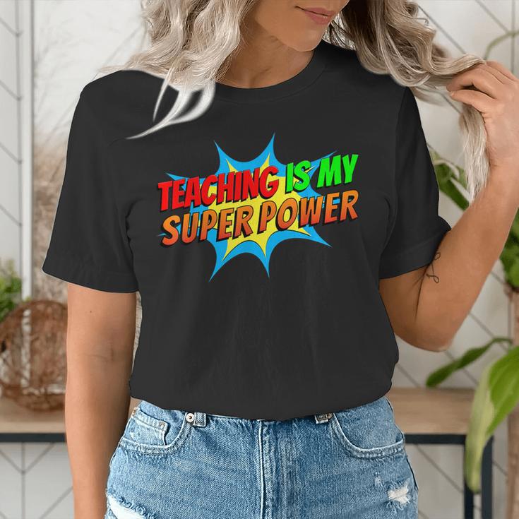 Teaching Is My Superpower Comic Back To School Teacher Women's T-Shirt, funny gift Teaching Is My Superpower Comic Back To School Teacher Women's T-Shirt, funny gift