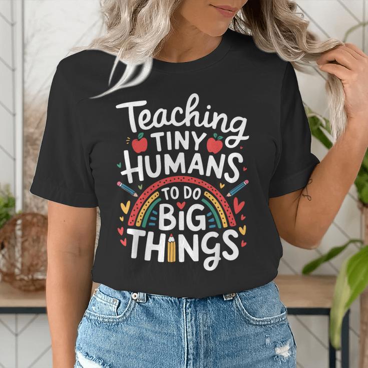 Teaching Tiny Humans Big Things I Teacher Women's T-Shirt, funny gift Teaching Tiny Humans Big Things I Teacher Women's T-Shirt, funny gift